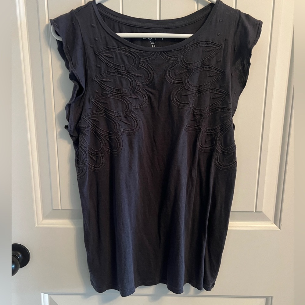 LOFT Charcoal Blouse